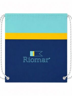Blue and Yellow Drawstring Bag